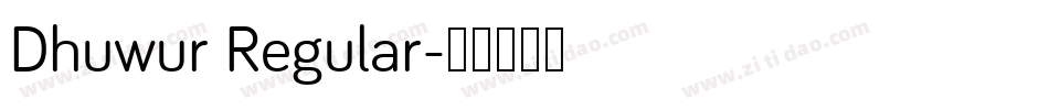 Dhuwur Regular字体转换